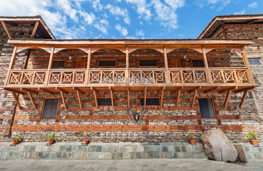 brown-colored-wooden-architected-building
