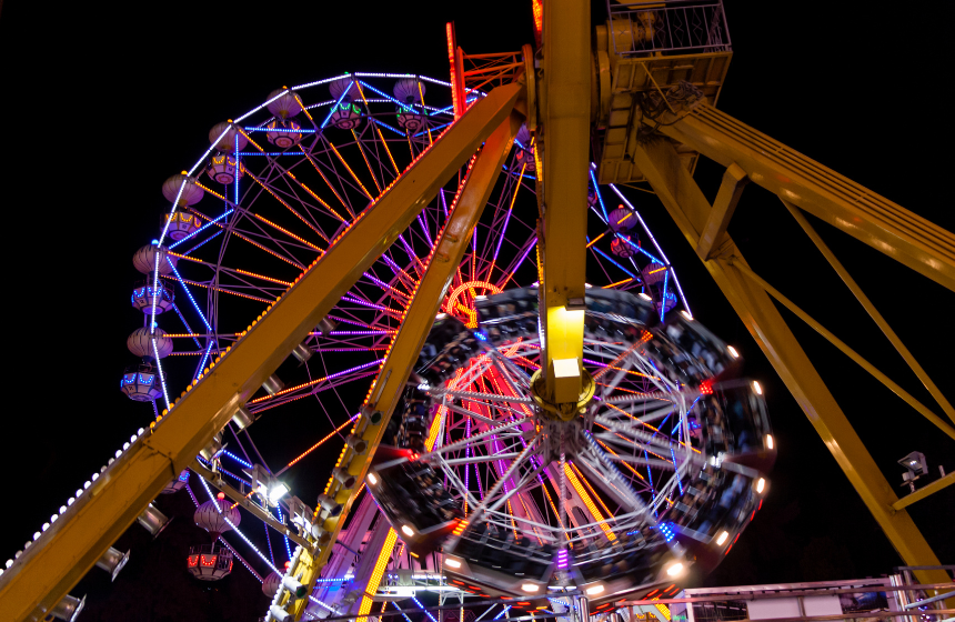 multi-color-lights-glowing-in-a-amusement-ride