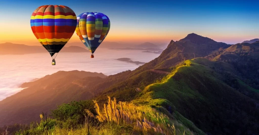air ballon floating in sky