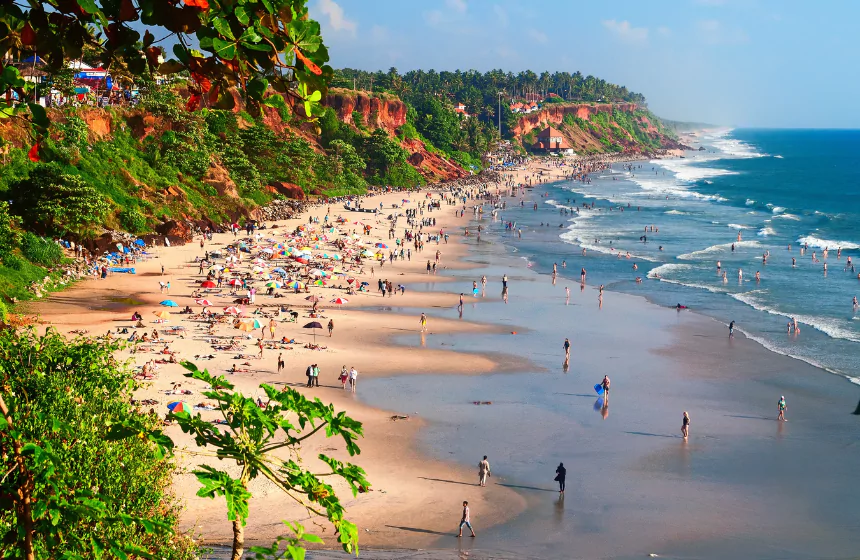 varkala beach view from cliff
