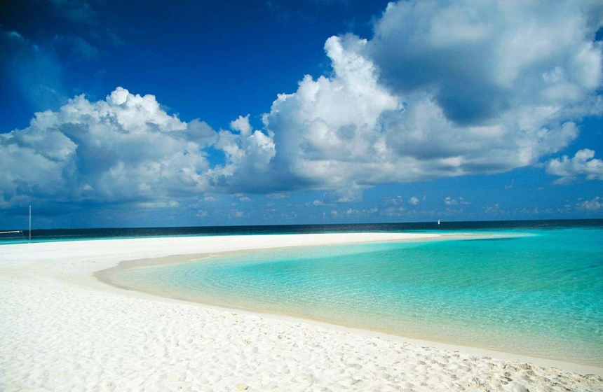 white colour sand beach