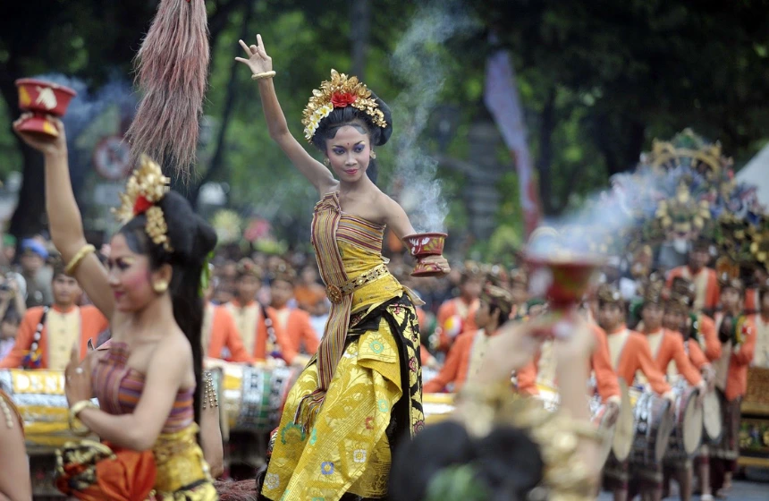 New year celebration in Indonesia