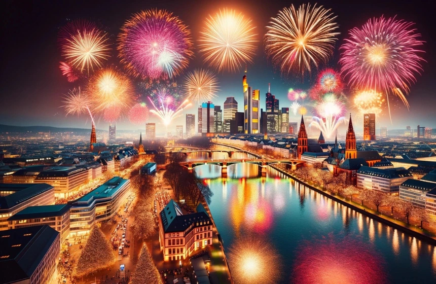 New year in Frankfurt, Germany