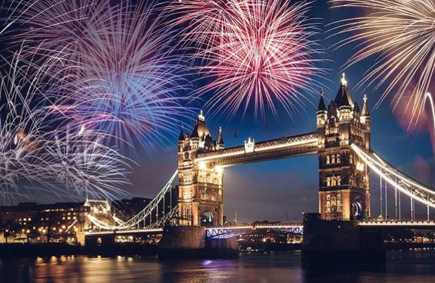New year in London, England