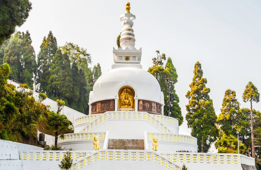Japanese Peace Pagoda - Darjeeling tourism with Unimoni Travel and holidays